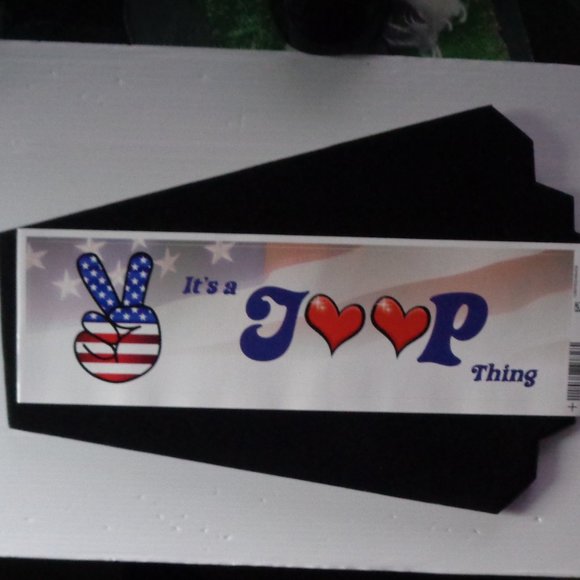 Wrangler Cherokee ORV Hand Signal PATRIOTIC BUMPER STICKER Rubicon Renegade - Picture 2 of 2